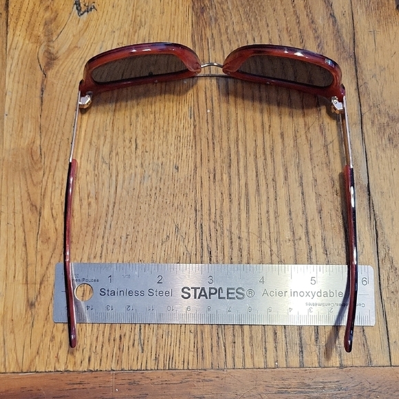 Nicole Miller Burgundy Sunglasses - Picture 7 of 7